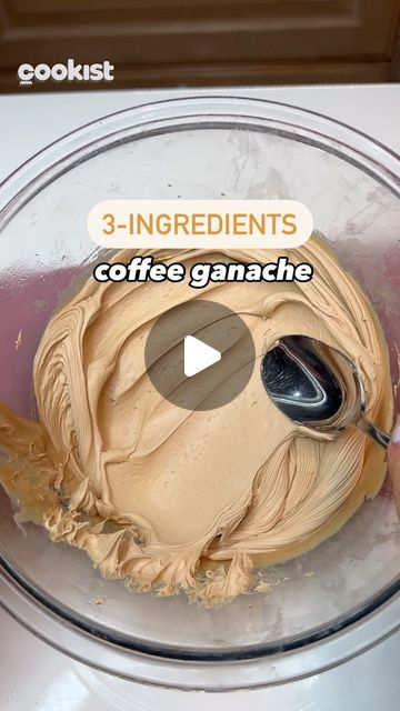 Cookist Wow on Instagram: "Ready with just 3 ingredients, this #coffee ganache is perfect to be eaten plain or to stuff your #cakes 😋 Recipe by our @sweets_melissa 🌹  👉INGREDIENTS 250g of fresh cream   200g of white chocolate   2 tablespoons of instant coffee    👉METHOD 1. Heat the cream and bring to a boil. 2. Remove from heat and add the chopped chocolate and instant coffee, then mix well with a whisk or a hand blender. 3. Pour into a container and cover with food film in contact, leave in the fridge for one night or at least 6 hours. 4. Mount with electric whips and use it to stuff your cakes or add it to your coffee cup.  Will you try it? 👇  #cookistwow #cookistrecipe #recipes #easy #quick #fun #delicious #cooking #baking #tasty #homemade #foodie #foodlover #foodblog #yummy" Coffee Cake Filling Recipe, Coffee Ganache Filling, Coffee Filling For Cake, Coffee Ganache Recipe, Entremet Cake Recipe, Fresh Cream Recipe, Coffee Creams, Coffee Cream Cake, Ganache Recipe Frosting