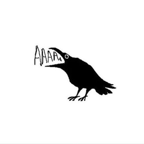 Silly Crow Tattoo, Crow Drawing Simple, Simple Crow Tattoo, Crow Linocut, Arte Doodle, Posca Art, Minimalist Business Logo, Minimalist Business, Arte Inspo