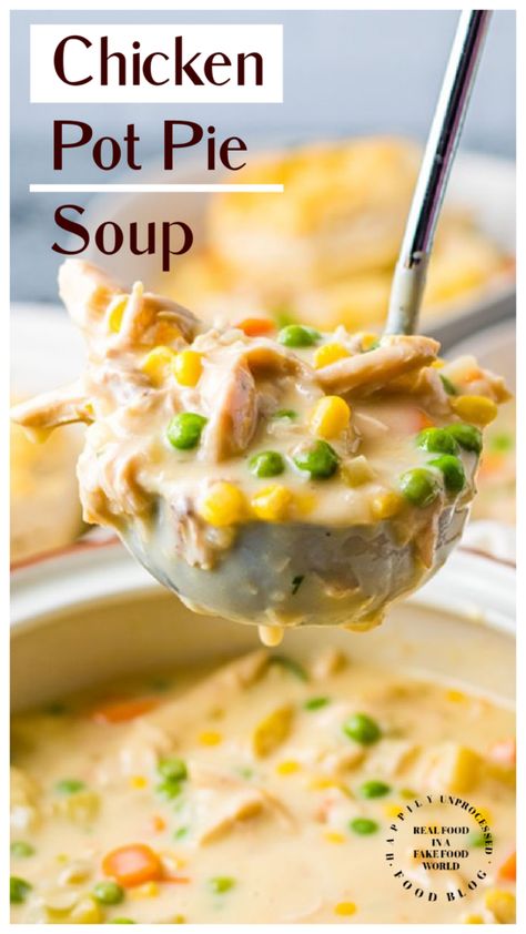 Chicken Pot Pie Soup Recipe, Comfort Soups, Comfort Soup Recipes, Chicken Pot Pie Soup, Pot Pie Soup, Homemade Soup Recipe, Crockpot Soup Recipes, Comfort Soup, Delicious Soup Recipes