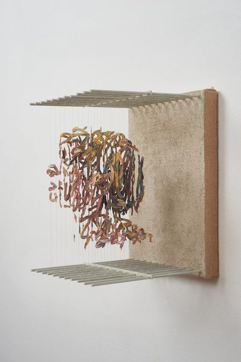 Three-Dimensional Portraits of Suspended Paint Strokes by Chris Dorosz | Colossal Chris Dorosz, Deer String Art, 3d Portrait, Acrylic Rod, Work Images, Colossal Art, Book Sculpture, Modern Crafts, Paint Strokes