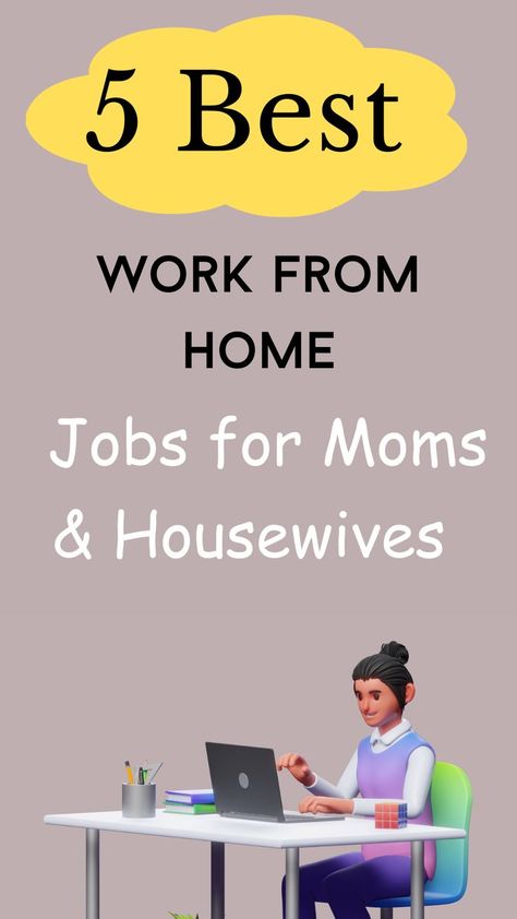 5 Best Work From Home Jobs for Moms & Housewives That Can Change Your Life (Follow This Link) Jobs For Housewives, Extra Money Jobs, Typing Jobs From Home, Best Work From Home Jobs, Wfh Job, Amazon Work From Home, Jobs For Moms, Online Jobs For Moms, Amazon Jobs