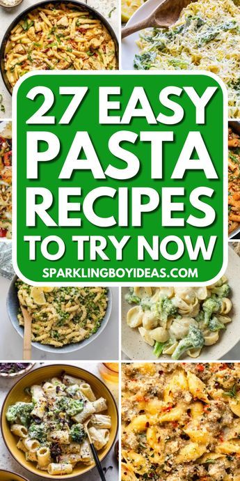 27 Simple Easy Pasta Recipes 29 Spaghetti Noodle Recipes Easy, Pasta Recipes With Vegetables, Yummy Pasta Dinners, Pasta Dishes Recipes, Simple Pasta Dishes, Pasta Side Dishes Easy, Best Pasta Recipe, Simple Pasta Recipes, Cheap Pasta Recipes