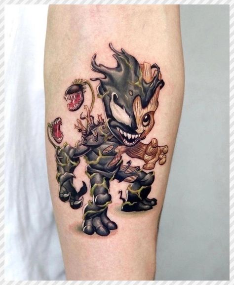 Marvel Tattoo Sleeve, Groot Tattoo, Venom Tattoo, Comic Tattoo, Marvel Tattoos, One Piece Tattoos, Tattoo Prices, Cool Tattoos For Guys, Large Tattoos