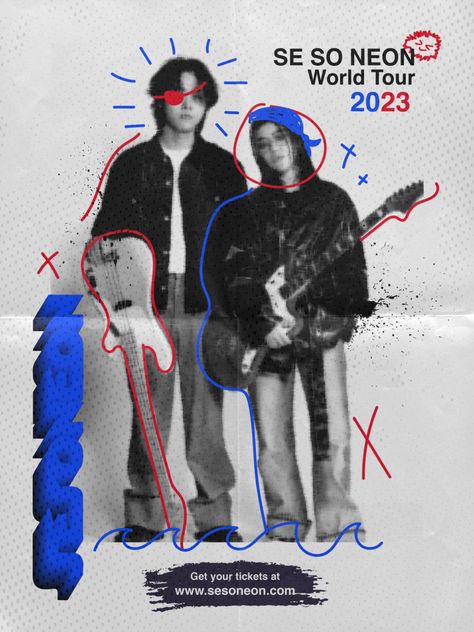 Band Tour Poster Design, Soyoon Sesoneon, Music Tour Poster, Band Tour Poster, Se So Neon, World Tour Poster, Fanmade Poster, 2023 Poster, Band Poster