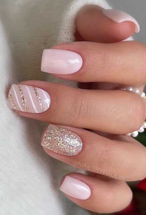 Manikur Kuku, January Nails, Short Gel Nails, Fancy Nails Designs, Simple Gel Nails, Work Nails, Cute Gel Nails, Short Acrylic Nails Designs, Nagel Inspo