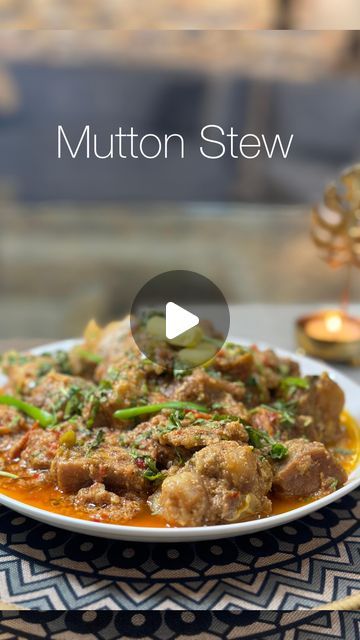 Sara  | Home Chef on Instagram: "Chatpata Mutton Stew

RECIPE CARD

💫Step 1
Mutton 1 kg
Garlic paste 1 tablespoon
Salt 1 tablespoon
Vinegar 2 tablespoons 
Water (as required)

Dip your meat in the mentioned ingredients for 30 minutes and wash it.

💫Stew spice mix
Cardamom 3
Cumin seeds 1 tablespoon
Coriander seeds 1 tablespoon
Red round pepper 4-5
Black pepper corns 1/2 teaspoon

Roast everything in dry pan and grind it.

💫Step 2 
Meat 
Onions 2
Tomatoes 4
Salt 
Red chilli powder 1/teaspoon 
Coriander powder 1 tablespoon
Turmeric powder 1/4 teaspoon 
Oil 2 tablespoons 
Water 2 litres 

💫Step 3
Ghee/oil 3 tablespoons 
Ginger garlic paste 1 tablespoon
Stew spice mix
Green chillies 3-4
Yogurt 1 cup

Mix everything well and let it cook till the oil separates,add strained meat and let it co Mutton Roast Recipe, Mutton Stew Recipes, Mutton Stew, Mutton Recipe, Bakra Eid, Ginger Garlic Paste, Mutton Recipes, Red Chilli Powder, Cumin Seeds