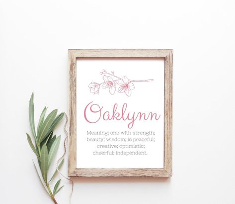 Buy Oaklynn Baby Name Meaning Baby Names Nursery Sign Girl Names Online in India - Etsy Nursery Signs Boy, Nursery Signs Girl, Charlotte Baby, Baby Name Meaning, Baby Names And Meanings, Name Meaning, Nursery Signs, Bee Theme