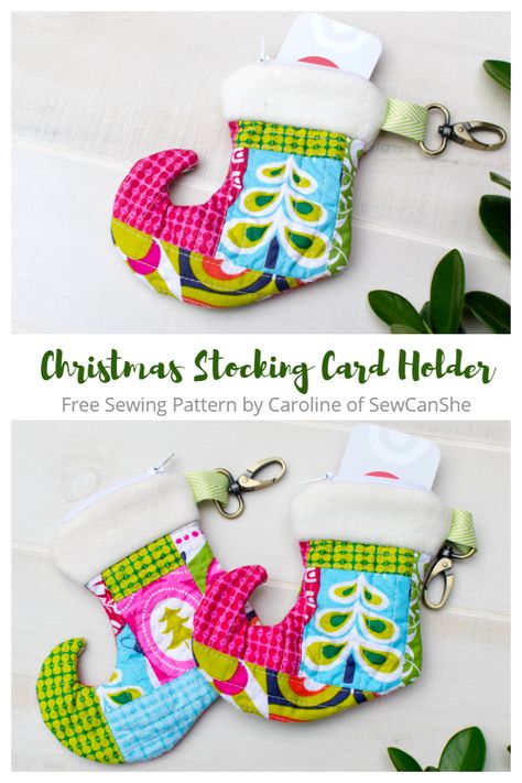 Fabric Christmas Stocking, Christmas Stockings Sewing, Fancy Christmas Ornaments, Christmas Stocking Gifts, Mini Stockings, Gift Bags Diy, Small Christmas Stockings, Crochet Xmas, Christmas Stocking Pattern