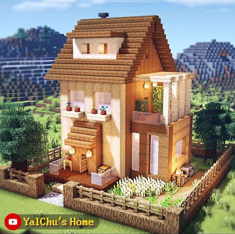 Mc Cottagecore, Minecraft House Tutorial, House Tutorial, Minecraft Interior, Minecraft Interior Design, Bangunan Minecraft, Minecraft Modern, Minecraft Cottage, Minecraft House Tutorials