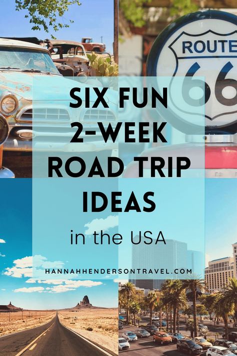 Road trips are a part of the fabric of the USA. These six fun 2-week road trip ideas in the USA take in the best landscapes and history! #RoadTrips #USA #Itineraries Two Week Road Trip America, Roadtrip Across America, American Road Trip Routes, Road Trip Map America, East To West Road Trip Usa, Road Trip Around The United States, 2 Week Road Trip Us, I-90 Road Trip, Us Road Trip Map