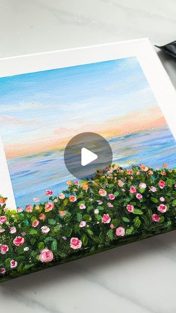 Sunset Acrylic Painting, Sunset Acrylic, Sunset Painting Acrylic, Sea Painting, Sunset Painting, Rose Painting, Painting Acrylic, Acrylic Painting, Canvas Painting