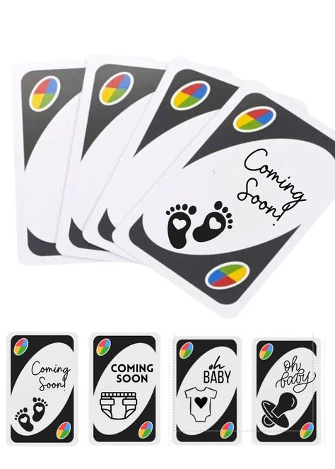 Custom Decal for your most memorable game night yet! Can be used for birth or pregnancy announcement or grandparent surprise!  For Physical Card Selection * Your design selected will be applied to the physical card and mailed to you, ready for game night!  For Decal Only Selection * This is to be applied to your existing game card. Sized to fit standard Wild Card or +4 card in standard game.  --- Note: there are multiple versions of this manufacturers game cards and the style pictured are two op Cute Ways To Tell Boyfriend Im Pregnant, Pregnant Reveal To Family, Cute Way To Tell Husband Your Pregnant, Cute Ways To Tell Your Parents Pregnant, Surprise Baby Announcement For Family, Christmas Present Pregnancy Announcement, Pregnancy Announcement Ideas For Parents, Cute Baby Announcements For Family, Cute Baby Announcements For Husband