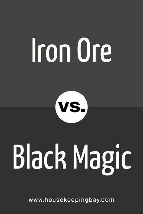 Iron Ore vs Black Magic Black Magic Vs Iron Ore, Black Magic Exterior Paint, Black Magic Vs Tricorn Black, Iron Ore Vs Tricorn Black, Tricorn Black Front Door, Iron Ore Sherwin Williams, House Paints, Exterior Upgrades, Tan House