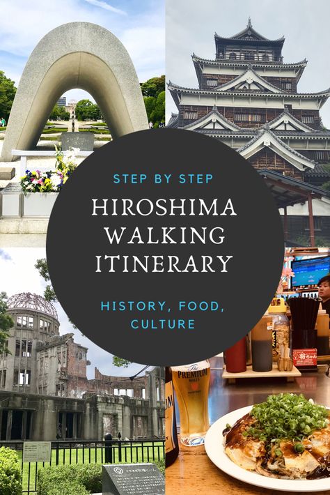 Hiroshima one day walking itinerary for a self guided tour of the memorials, castle, gardens and city Hiroshima Itinerary, Hiroshima Castle, Hiroshima Day, Kyoto Travel Guide, Japan Holiday, Japan Travel Destinations, Visiting Japan, Tokyo Travel Guide, Castle Gardens