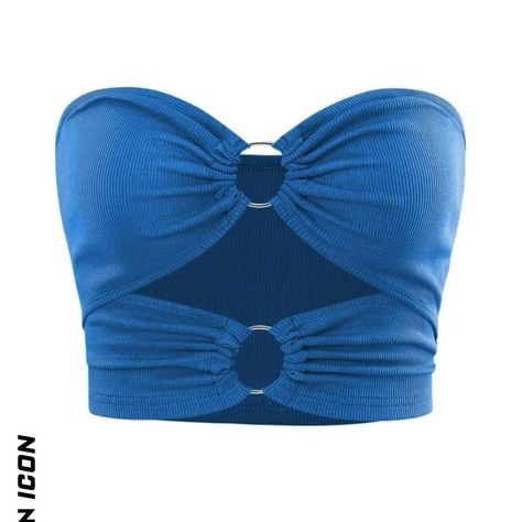 tamanho m, novo nunca usado da shein. Blue Tube Top, Black Tube Tops, Strapless Shirt, Leather Crop Top, Top Shein, Casual Preppy Outfits, Blue Crop Tops, Simple Trendy Outfits, Casual Tank Tops