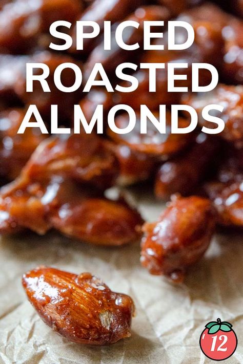 Spiced Roasted Almonds | 12 Tomatoes Crock Pot Almonds, Tomatoes Recipes, Spiced Almonds, Candied Almonds, Ginger Nut, Cinnamon Almonds, Cookie Snack, Nut Recipes, 12 Tomatoes