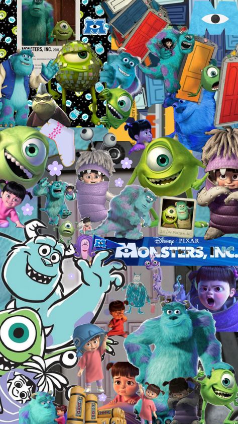 monsters inc. Monster University, Cute Disney Wallpaper, Monsters Inc, Aesthetic Collage, Disney Pictures, Cute Disney, Disney Wallpaper, Toy Story, Pixar