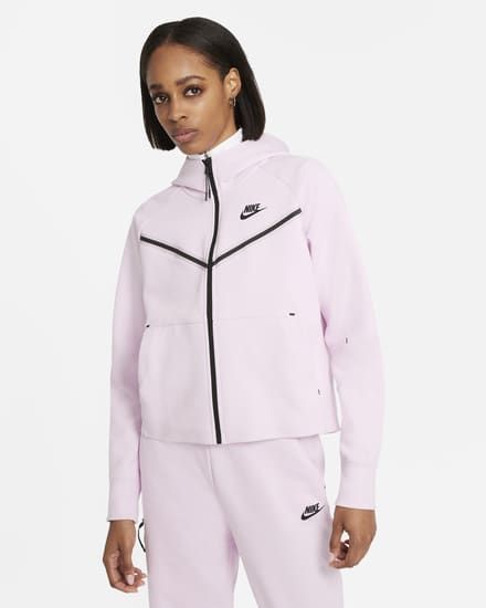 Pink Nike Tech, Nike Tech Fleece Tracksuit, Nike Hoodies For Women, Nike Women Sweatshirt, Sportswear Outfits, Tech Fleece Hoodie, Nike Sportswear Tech Fleece, Nike Neon, Nike Fleece