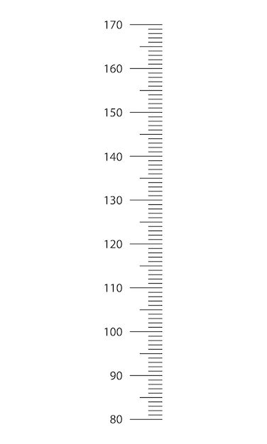 Stadiometer scale from 80 to 170 centime... | Premium Vector #Freepik #vector #length #height-measurement #centimeter #height Height Scale Chart, Height Chart Template, Height Measurement Chart, Height Scale, Kids Height Chart, Vision Board Template, Weight Charts, Wonder Land, Height Measurement