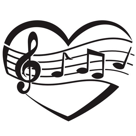 Music clip art concept | Free SVG Musical Notes Clip Art, Music Clip Art, Music Silhouette, Music Note Heart, Music Clipart, Music Notes Art, Music Tattoo Designs, Heart Decals, Music Signs