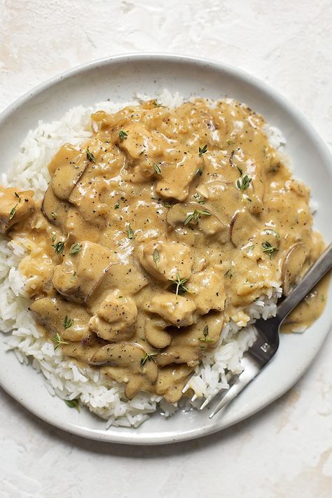 Chicken Stroganoff, Rice Chicken, Diner Recipes, Chicken Steak, Makanan Diet, Chicken Rice, Rice Recipe, Recipes Food, Chicken Dinner