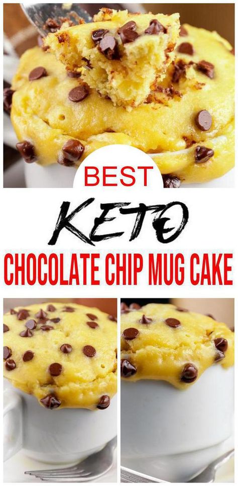 Check out this keto mug cake. Tasty low carb chocolate chip cookie simple & quick. Mug cake chocolate chip cookie recipe easy chocolate keto recipe. Great for keto breakfast, keto snacks or keto desserts.Stock your freezer w/ homemade baked goods. Make ahead healthy food to fill the freezer. Freeze the cookie to eat later.Make #chocolate chip cookie mug cake ahead of time for a healthy freezer meal desserts. Simple ingredients in your pantry or fridge. BEST ketogenic diet recipe #lowcarb Chocolate Chip Cookie Mug Cake, Cookie Mug Cake, Microwave Chocolate Chip Cookie, Desserts Simple, Low Carb Chocolate Chip Cookies, Low Carb Mug Cakes, Keto Chocolate Mug Cake, Chocolate Chip Mug Cake, Keto Mug