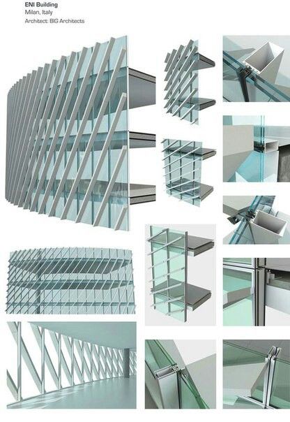 Fachada Building Engineering, Curtain Wall Detail, Facade Material, Facade Architecture Design, Architecture Presentation Board, Architecture Concept Diagram, Architecture Concept, Architecture Concept Drawings, Structure Architecture