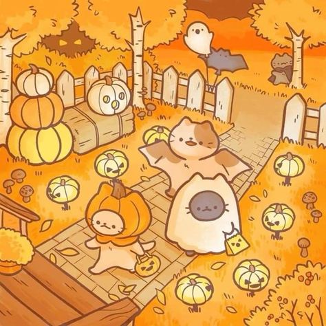 Halloween Inktober, Halloween Illustration, Halloween Drawings, Kawaii Halloween, Cute Kawaii Drawings, Dibujos Cute, 판타지 아트, Cute Little Drawings, Kawaii Wallpaper