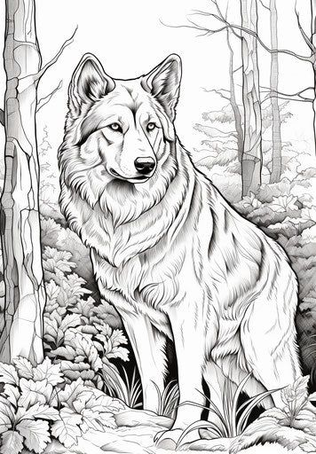 Dive into Dog Coloring Pages - Artistic Joy Adult Colouring Printables Free, Wolf Coloring Pages, Bear Sketch, Wolf Sketch, Woodland Animal Art, Printable Dog, Deer Illustration, Monthly Plan, Dog Coloring Page