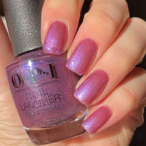 Opi I Sold My Crypto, Amethyst Nails, Opi Nail Polish Colors, Mani Nails, Beautiful Nail Polish, Shimmer Nail Polish, Curved Nails, Nail Care Routine, Cleaning Guide