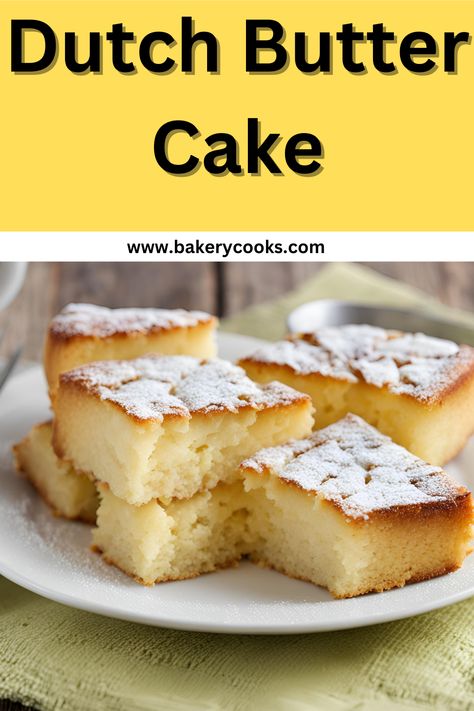 Dutch butter cake, known as "Boterkoek," is a rich, dense cake made primarily with butter, sugar, and flour. It's characterized by its buttery flavor and slightly chewy texture. Often enjoyed plain or with almond topping, it's a beloved Dutch treat, perfect for coffee breaks or special occasions. Simple yet indulgent! Dutch Desserts, Dense Cake, Dutch Butter Cake, Butter Carrots, Strawberry Butter, Butter Cake Recipe, Rich Desserts, Indulgent Desserts, Classic Desserts