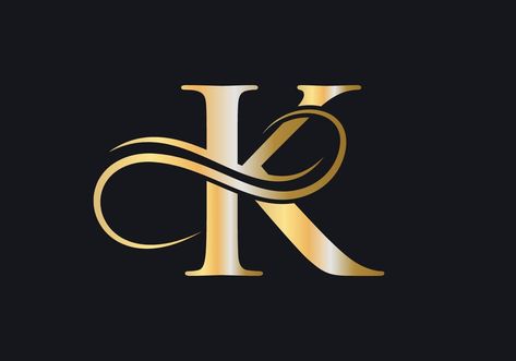 K Logo, The Letter K, K Logos, Letter K, Fonts Alphabet, Color Dorado, Letter Logo, استوديو الصور, Logo Templates