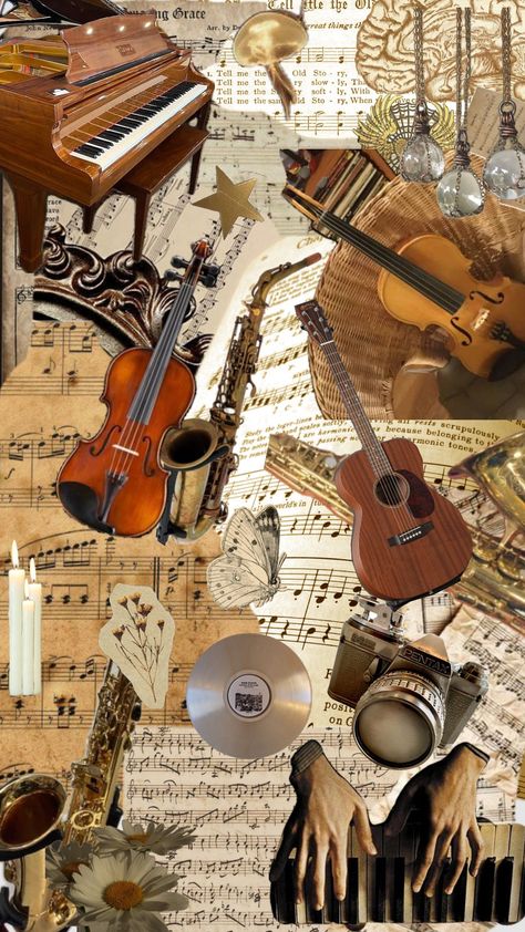 🎷🎻🎹 Violin Wallpaper, Pastel Wallpaper Aesthetic, Violin Aesthetic, Twelve Dancing Princesses, Violin Art, Cello Music, Scrapbook Printing, Music Collage, Jazz Art