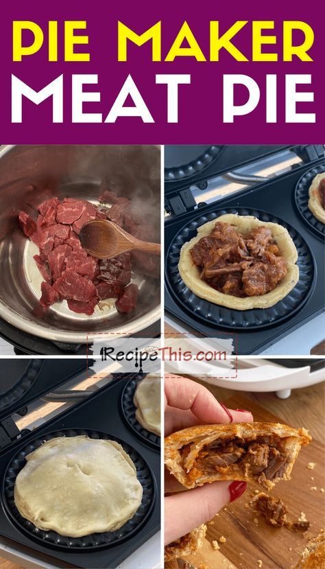 Breville Pie Maker, Babycakes Recipes, Savory Hand Pies Recipes, Australian Meat Pie, Mini Pie Maker, Homemade Pie Recipes, Mini Pie Recipes, Hand Pies Savory, Pie Fillings