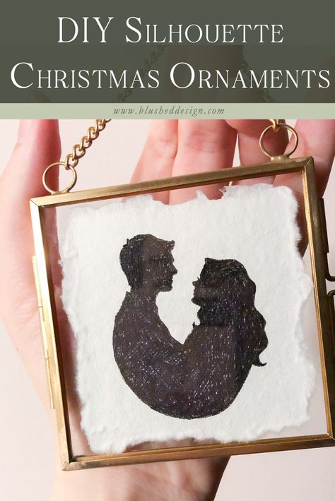 Silhouette Ornaments Diy, Silhouette Christmas Ornaments, Silhouette Face, Diy Silhouette, Silhouette Ornaments, Christmas Ornaments Diy, Silhouette Christmas, Beautiful Silhouette, Christmas Crafting