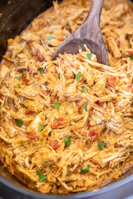 Slow Cooker Queso Chicken Tacos (4-Ingredients) - Plain Chicken Slow Cooker Queso Chicken, Queso Chicken Tacos, Mexican Cheese Dip, Slow Cooker Queso, Queso Chicken, Chicken Mexican, Tacos Recipes, Taco Toppings, Mexican Tacos