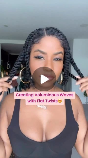 Natural Hair Flat Twist Out, Cute Twist Styles For Natural Hair, Rasta Twist Hairstyles, Chunky Flat Twist, Twist Out Black Woman, Flat Twist Hairstyles For Natural Hair, Natural 3b Hairstyles Ideas, Flat Twist Twist Out, Twist To Scalp Hairstyles