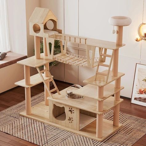 Large Wooden Cat Tower for Big Cats -Introducing the ultimate cat playground for your beloved big cat! Our Deluxe Wooden Cat Tower is more than just a piece of furniture; it's a multi-tiered adventure land designed to cater to your cat's natural instincts to climb, scratch, and lounge. Crafted with high-quality wood, this elegant yet sturdy cat tower is a must-have for cat owners seeking a blend of style and functionality. https://leisureera.store/large-wooden-cat-tower-for-big-cats/ Big Cat House, Cozy Hammock, Furniture Reception Desk, Office Reception Furniture, Wooden Cat House, Cat Towers, Tower Stand, Cat Playground, Cat Bed Furniture