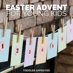 Toddler Approved!: Religious Easter Countdown for Young Children Easter Advent, Easter Calendar, Countdown For Kids, Easter Activities For Toddlers, Easter Countdown, Christian Easter Gifts, Countdown Activities, Easter Sunday School, Easter Crafts For Toddlers