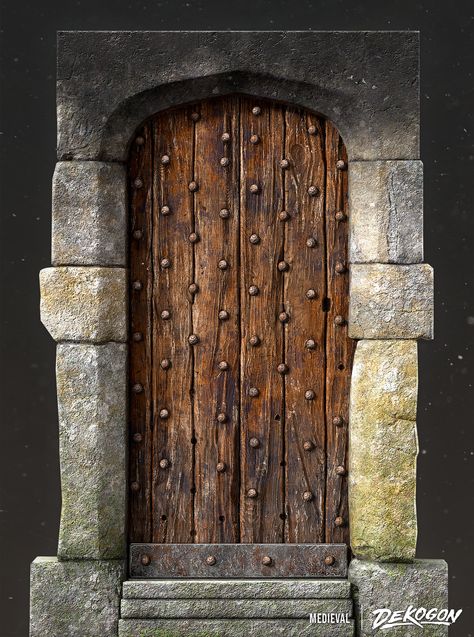 Dungeon Door, Medieval Door, Castle Doors, Old Wood Doors, Garage Renovation, Stable Door, Door Detail, Medieval Houses, Door Inspiration