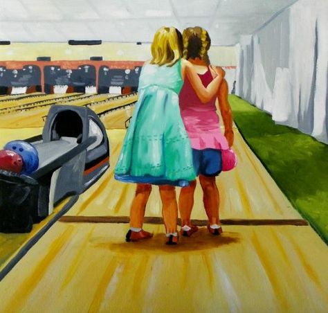 Bowling Painting, Bowling Illustration, Bowling Humor, Sister Advice, Stone Paintings, Kids Bowling, Water Color Art, Bowling League, Bowling Team