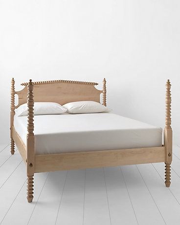 Farmhouse Spool Bed Tulip Bed, Spool Bed, Four Post Bed, Spindle Bed, Beautiful Bedrooms Master, Angle Iron, Headboard Decor, Garnet Hill, Wood Beds