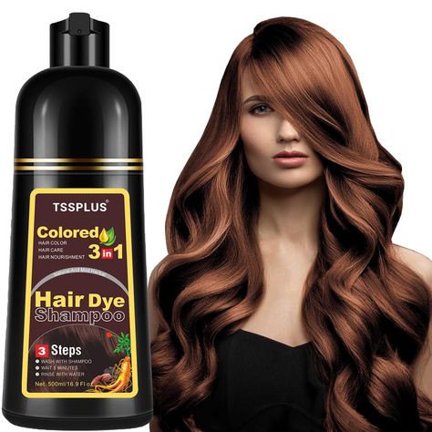 PRICES MAY VARY. 【TSSPLUS 3 IN 1 BLACK HAIR SHAMPOO】 - It can be used as hair black dye, hair conditioner and hair shampoo.Very convenient to make hair dye black at home and save our precious time from salon visiting. 【HAIR COLOR FOR GRAY HAIR COVERAGE】 - Restore youthful looking hair with added shine, our instant hair color complements gray hair with the health of fragile strands. This hair color shampoo is formulated to help you get the hair color you love ! 【NATURAL AND MILD HERBAL】 - extract Chestnut Brown Hair Dye, Shampoo Hair Color, Herbal Hair Dye, Black Hair Shampoo, Chestnut Brown Hair, Hair Dye Shampoo, Shampoo For Gray Hair, Grey Hair Coverage, Hair Colouring