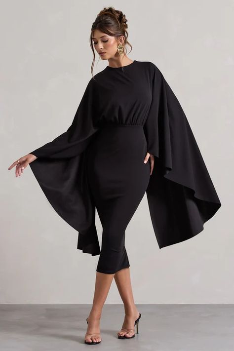 Backless Dresses, Prom Midi Dress, Club L London, Dresses Club, Summer Pregnancy, Neck Bodycon Dress, Cape Dress, Dresses Backless, Mid Length Dresses