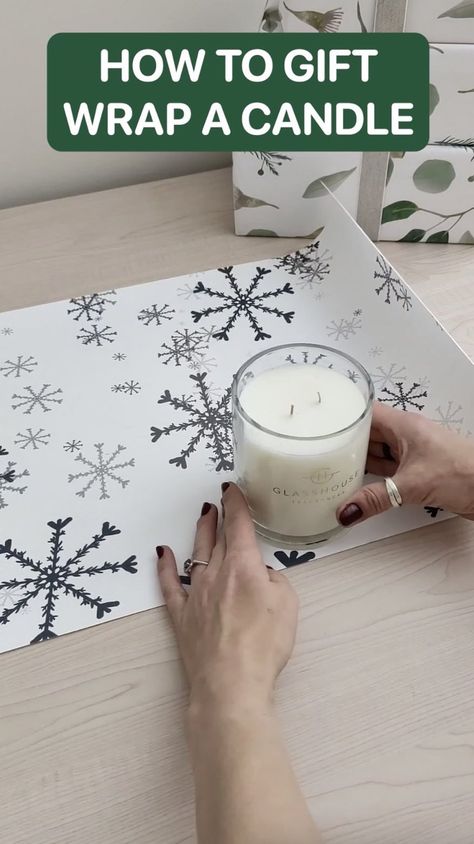 How To Wrap Circle Shaped Gifts, Wrap A Candle, Effective Spaces, Gift Wrapping Candles, Round Objects, Xmas Candles, Multiple Candles, Paper Candle, Big Candles