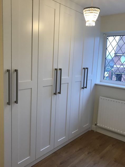 Made To Measure Shaker Style Doors - Bespoke MDF Mdf Wardrobe, Shaker Wardrobe Doors, Fitted Wardrobe Doors, Bedroom Wardrobe Design, Bedroom Built In Wardrobe, Beautiful Bedroom Decor, Bedroom Cupboards, Wardrobe Door Designs, Wooden Bedroom