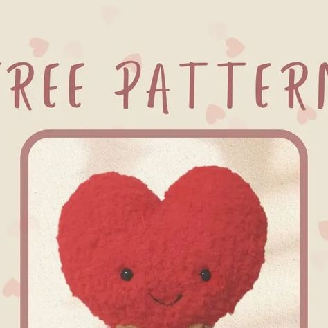 Purfect.crochet 🐾 on Instagram: "❤️ Free NO SEW Amuseable Heart Pattern ❤️
( Beginner friendly)

This pattern is inspired by the Amuseable Heart by @jellycat. 

My NO SEW free heart pattern is finally here! 🙌💕

This pattern is perfect for Valentine's Day and to give your loved ones! It is fast to make, so it would be great for markets as well! 😃

A big thank you for all of my testers for making this happen ❤️ 
(Go check out their amazing versions in the tester appreciation post!) 

If you use this pattern to crochet your own heart and post on social media, please remember to tag me (in/on the picture, not only caption 😉)! I look forward to seeing your fabulous works! (I will post it in my story) 🤗

I will be releasing more free patterns in the future, so stay tuned! 🤭

P.S. Feel fre Free Jellycat Crochet Pattern, Big Heart Crochet Pattern, Crochet Jellycat Pattern Free, Jellycat Crochet Pattern, Jellycat Crochet, Crotchet Gifts, Crochet Jellycat, Heart Crochet Pattern, Crochet Valentines