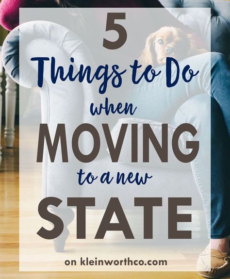 Moving takes a lot of planning. It’s especially challenging when moving to a new state. These 5 Things to Do When Moving to a New State will help you plan! #ad via @KleinworthCo Las Vegas, Things To Do When Moving, Tips For Moving Out, Moving To A New State, Moving Timeline, Moving List, Moving House Tips, Moving Across Country, Moving Hacks Packing