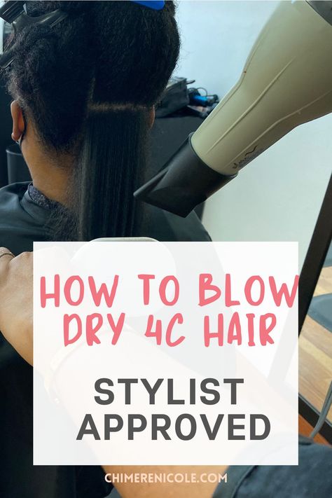 Blow Dry Brush Natural Hair, Blowdrying Tips For Natural Hair, Natural Hair Blow Dry, Blow Dryer For Natural Hair, How To Blow Dry Natural Black Hair, Blow Dryers For Natural Hair, Blow Dryer 4c Hair, Best Blow Dryer For 4c Hair, How To Blow Dry Natural Hair