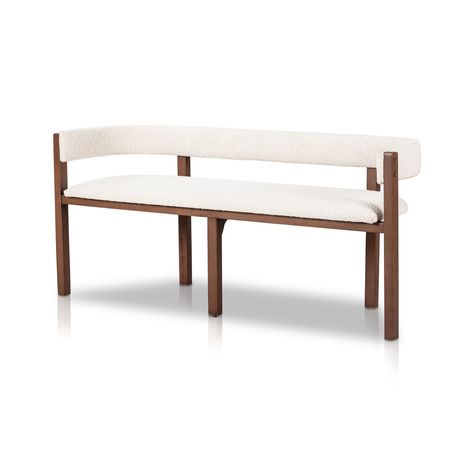 Product Overview Finish: Knoll Natural Dimensions: 62"W x 20"D x 28"H Materials: 95% Pl, 5% Pc, Solid Parawood Performance Fabric: Yes Weight: 44.09 lb Kitchen Banquette, Oak Bench, Dining Benches, Four Hands, Burke Decor, Banquette, Dining Area, Dining Bench, Elegant Design